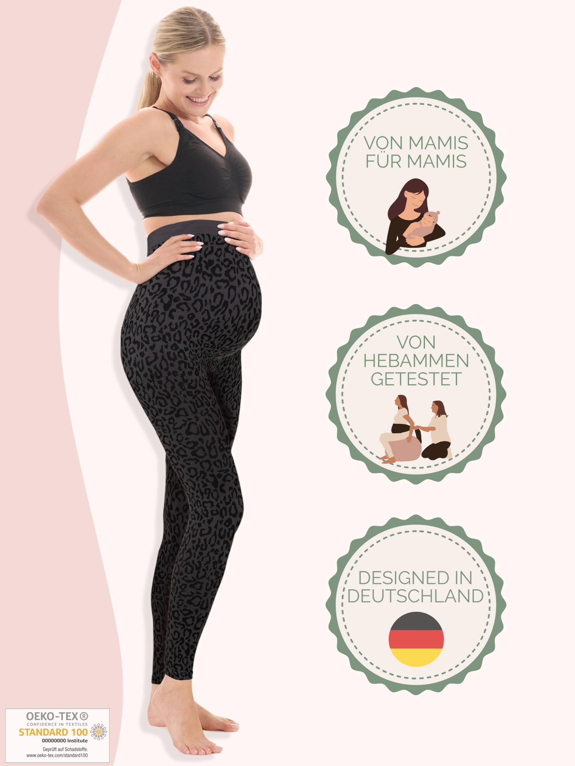 herzmutter-umstandsleggings-leo-print-1950-high-waist-blickdicht image 2