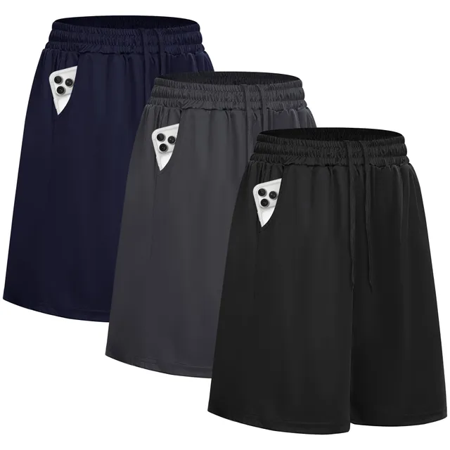 ddobb-sporthose-herren-kurz-3er-pack-gym-shorts-mit-taschen-und-kordelzug image 1
