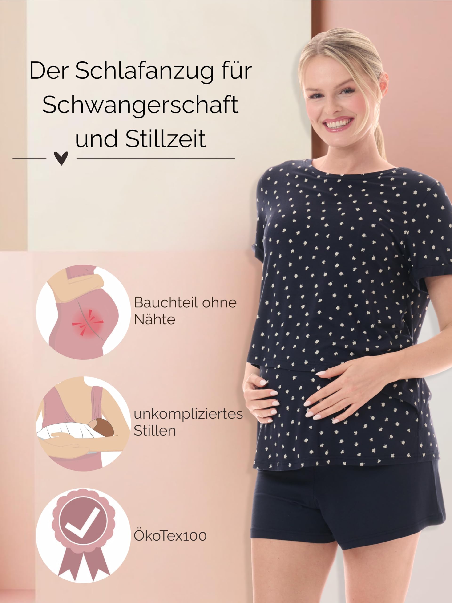 herzmutter-still-schlafanzug-kurz-2550-2650-stillpyjama-umstandspyjama-set image 3