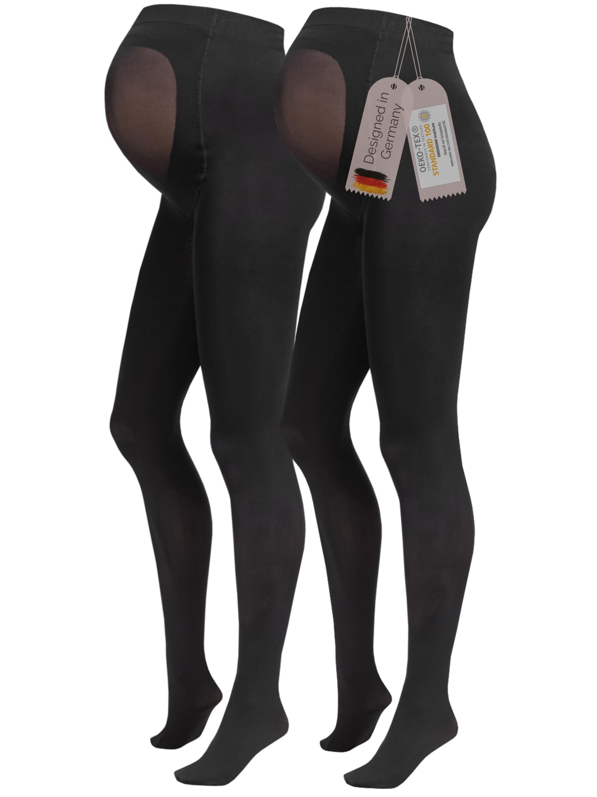 herzmutter-umstandsstrumpfhose-1300-80-den-blickdicht-matt-schwarz image 8