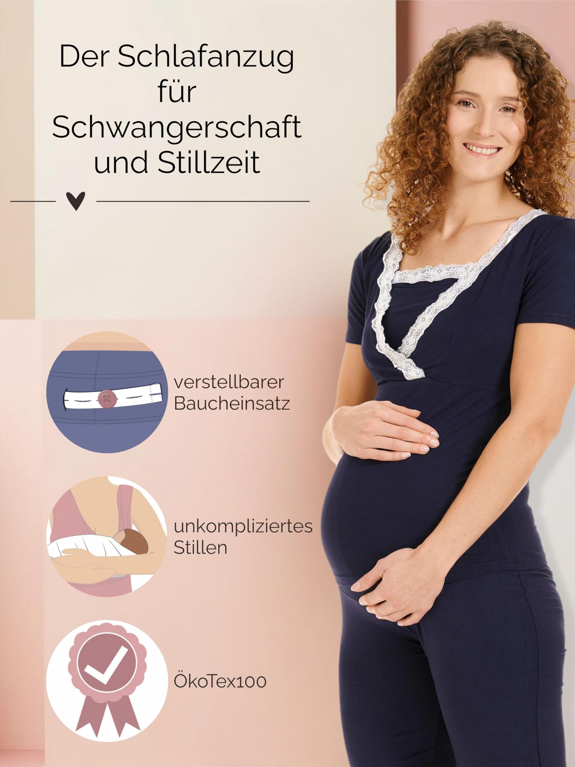 herzmutter-still-schlafanzug-kurz-stillpyjama-set-umstandspyjama-damen image 3