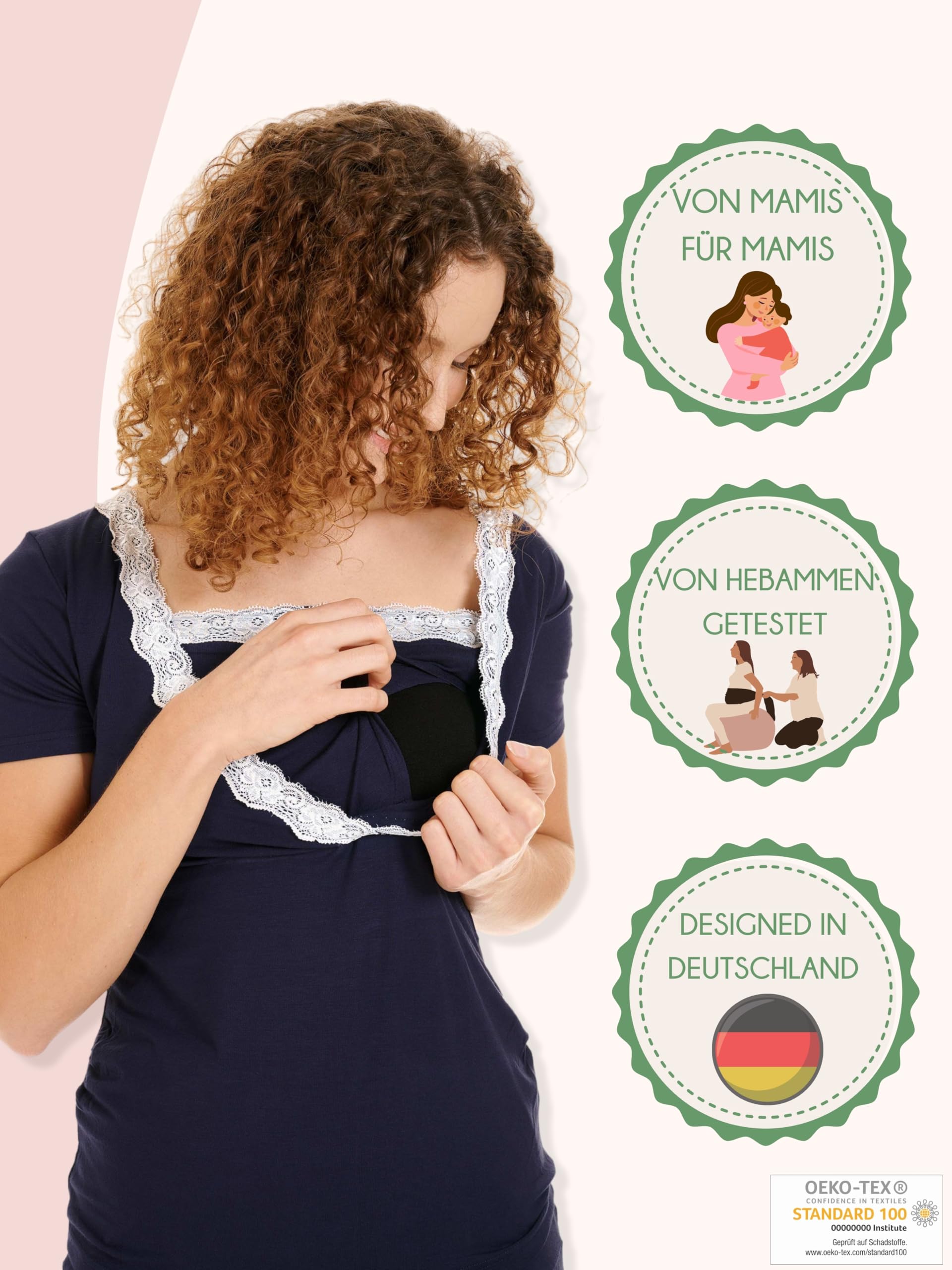 herzmutter-still-schlafanzug-kurz-stillpyjama-set-umstandspyjama-damen image 2