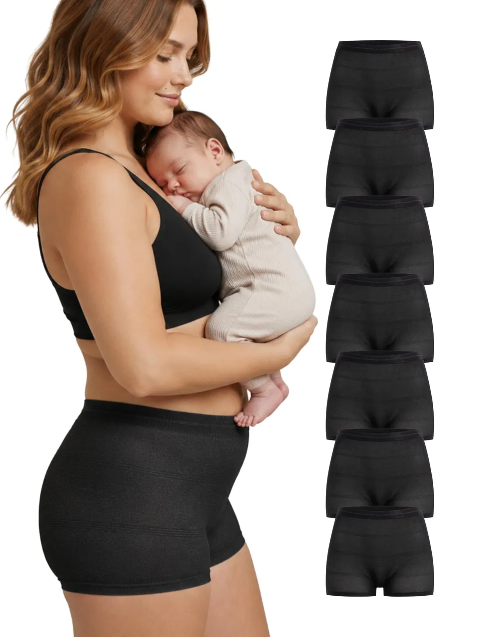 herzmutter-wochenbett-unterw-sche-7er-set-9400-postpartum-slips-oekotex image 1