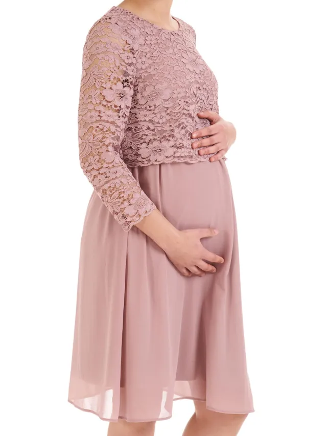 herzmutter-umstandskleid-festlich-6400-chiffon-spitze-schwangerschaftskleid image 1