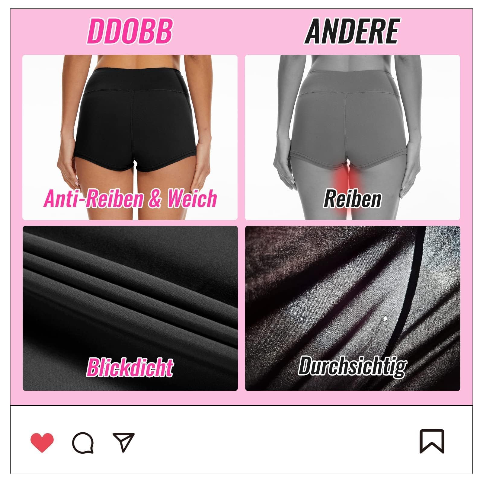 ddobb-radlerhose-damen-kurz-high-waist-2er-pack-sport-shorts image 2