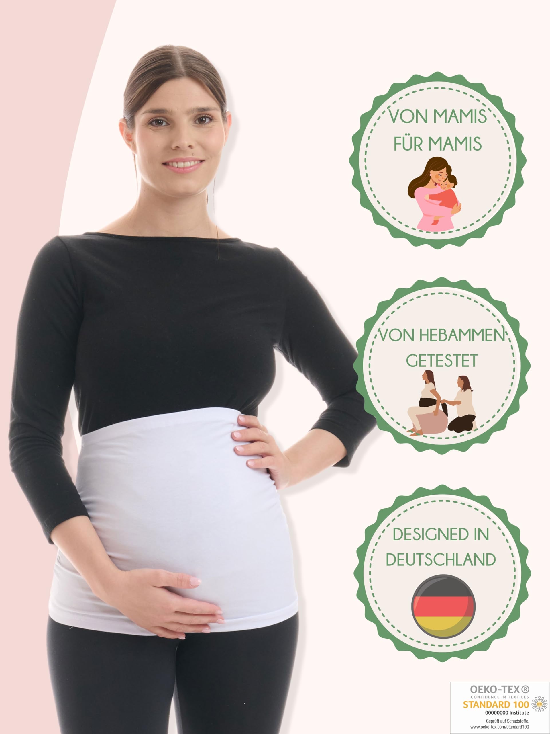 herzmutter-bauchband-6000-schwangerschaft-baumwolle-r-ckenw-rmer-2er-set image 2
