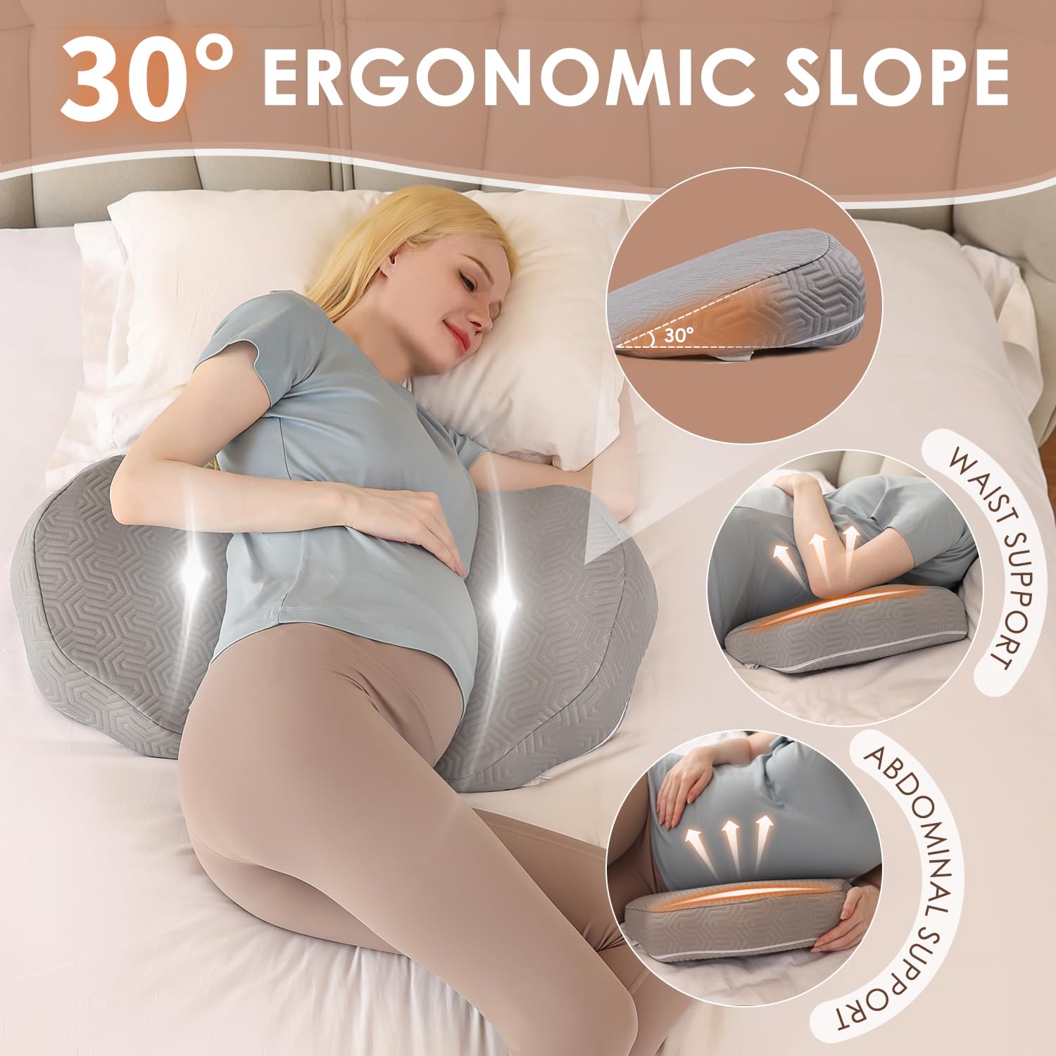 chilling-home-schwangerschaftskissen-wedge-memory-foam-kompaktes-seitenschl-ferk image 2