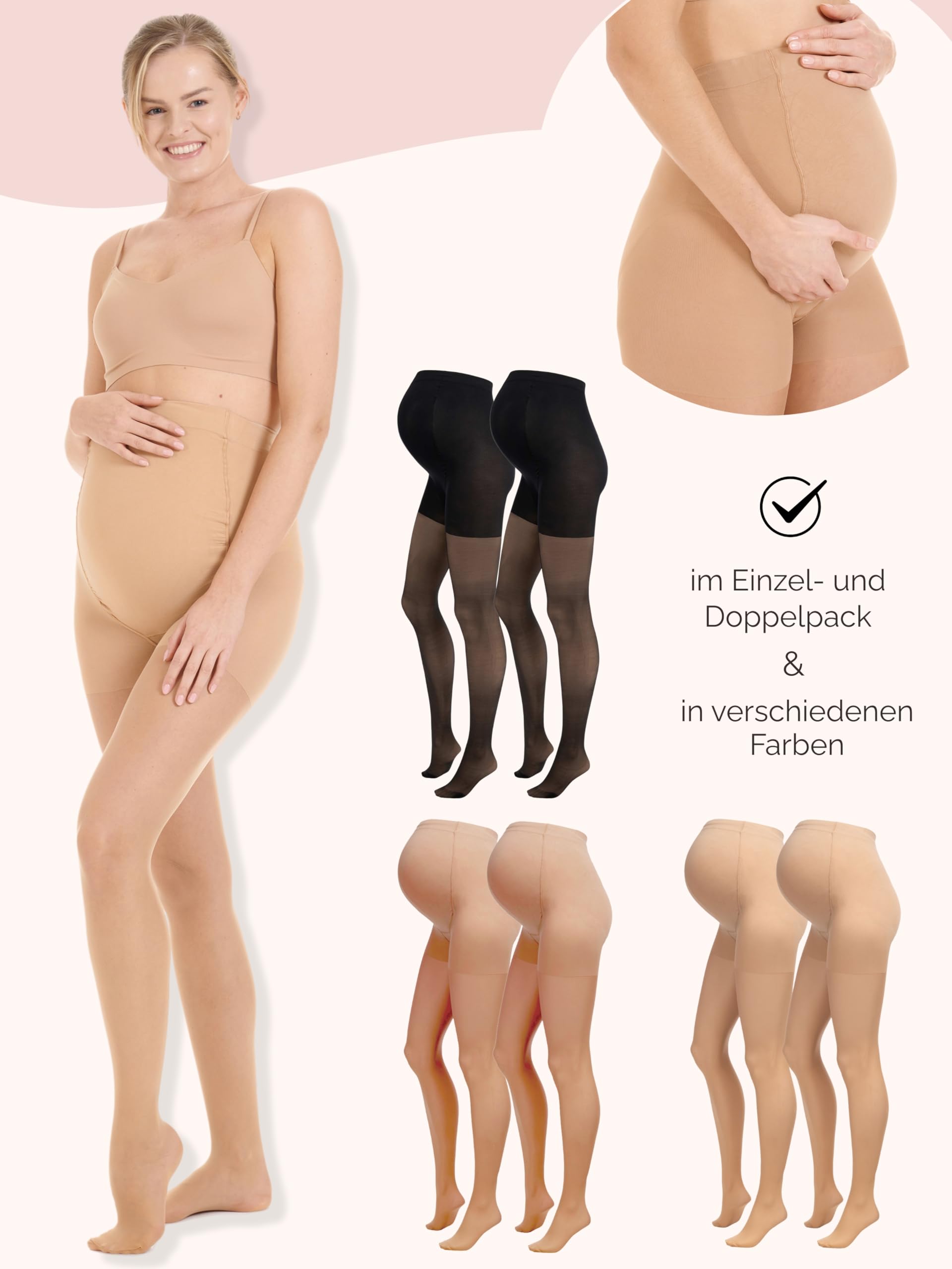 herzmutter-1200-umstandsstrumpfhose-20-den-transparent-matt-beige-schwarz image 5