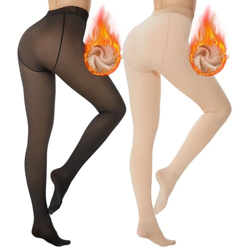 ddobb-thermo-strumpfhose-damen-winter-2er-pack-gef-tterte-fleece-thermoleggings image 5