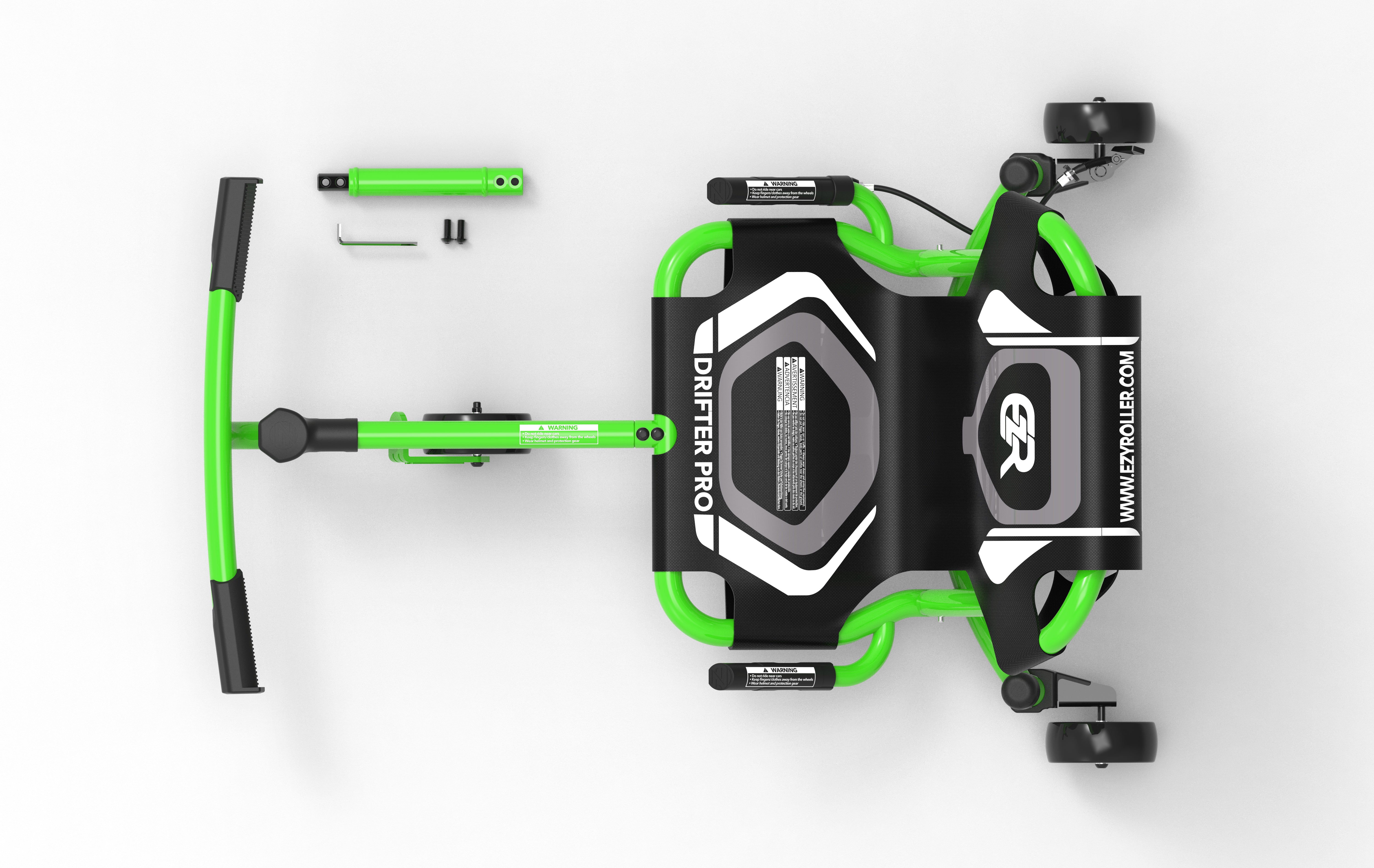 ezyroller-drifter-pro-x-lime-green-drift-kart-xl image 5