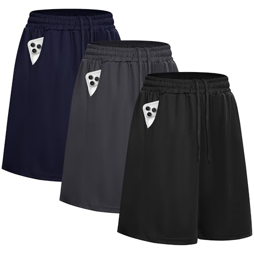 ddobb-sporthose-herren-kurz-3er-pack-gym-shorts-mit-taschen-und-kordelzug image 6