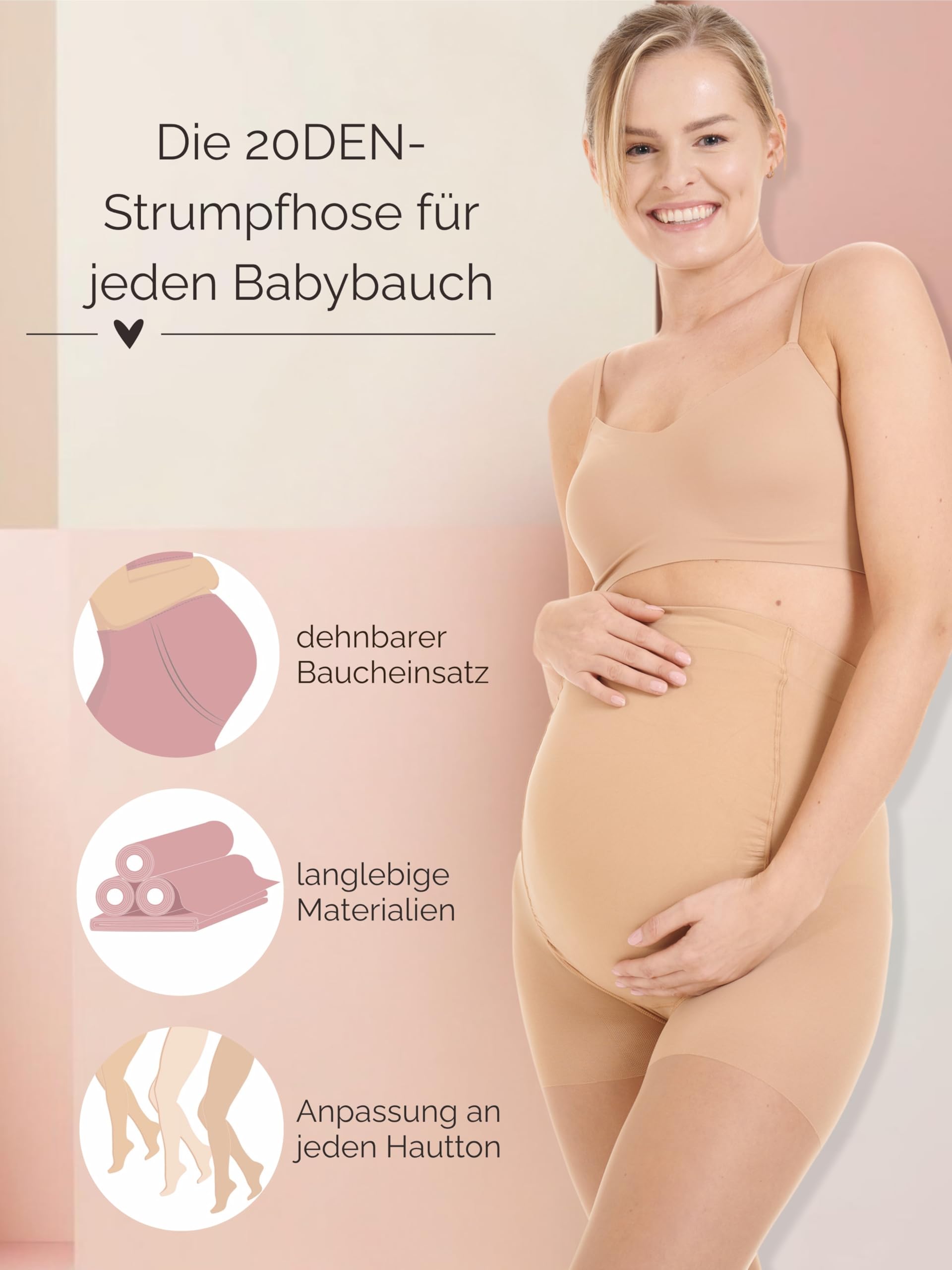 herzmutter-1200-umstandsstrumpfhose-20-den-transparent-matt-beige-schwarz image 3