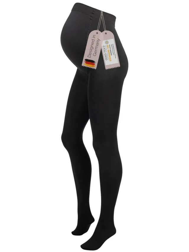 herzmutter-umstandsstrumpfhose-1700-thermo-blickdicht-matt-schwarz image 1