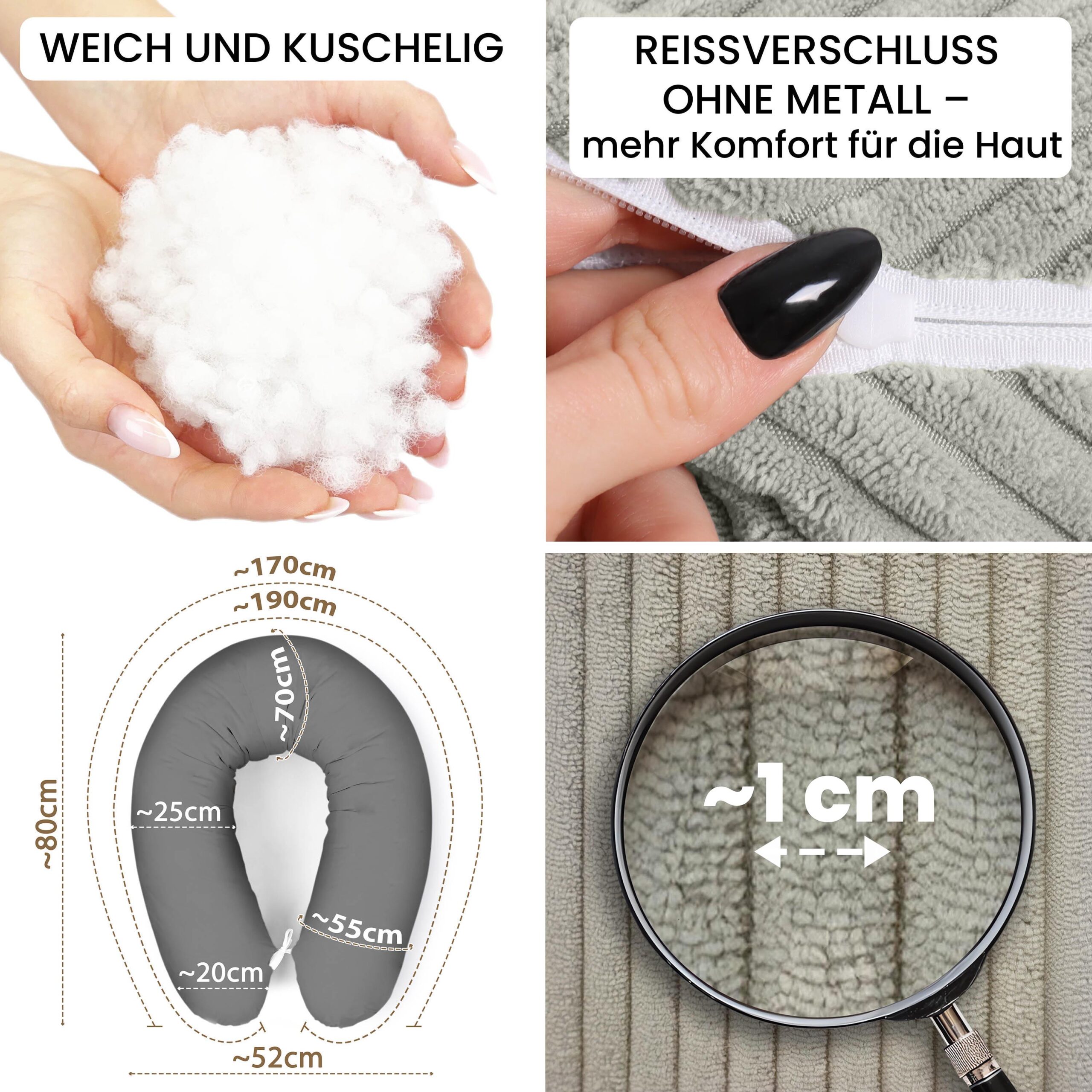 amilian-stillkissen-xxl-170-cm-u-form-schwangerschaftskissen-seitenschl-ferkisse image 7