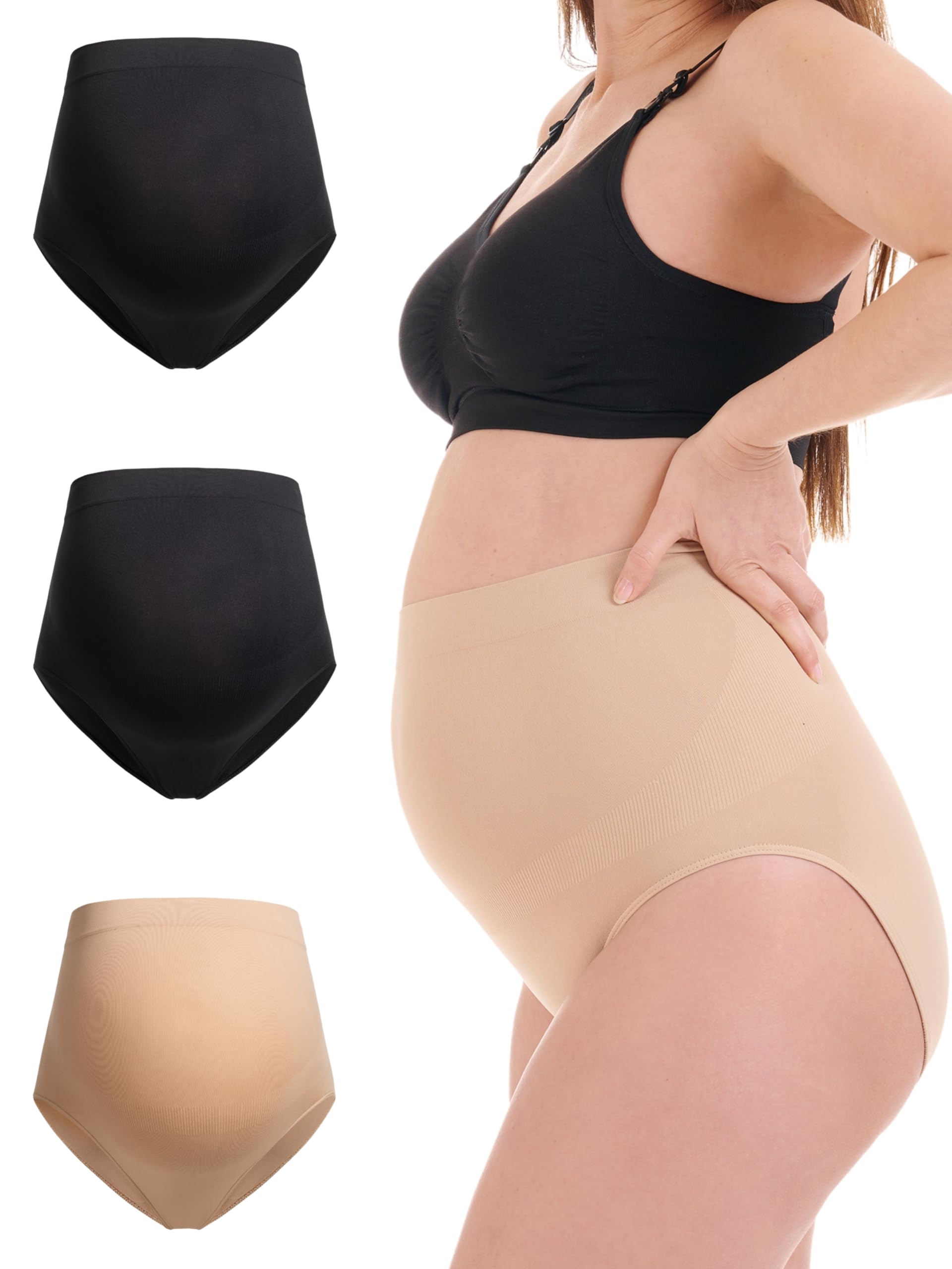 herzmutter-umstandsslips-nahtlos-3er-set-5830-schwangerschafts-unterhose-oekotex image 1
