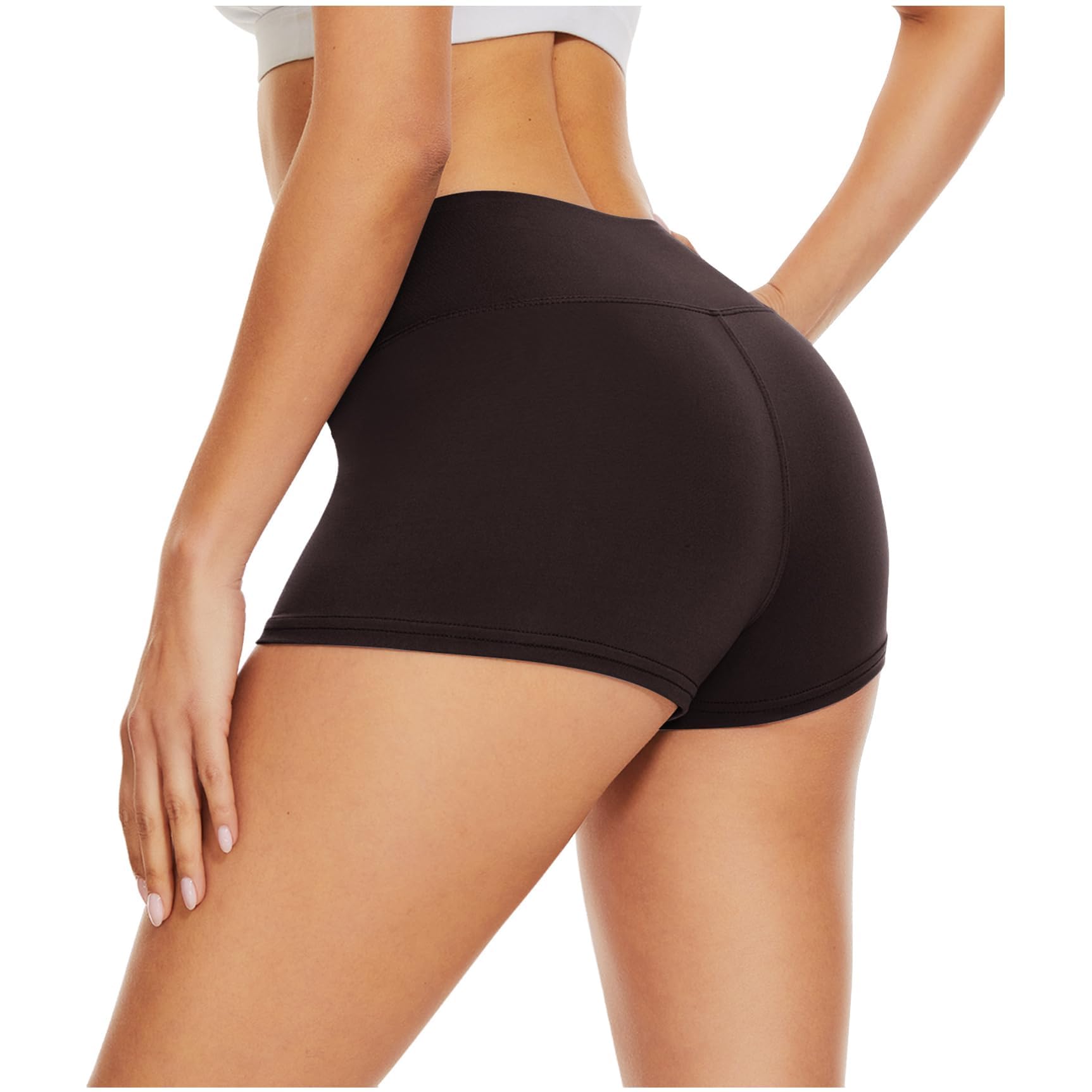 ddobb-radlerhose-damen-kurz-high-waist-2er-pack-sport-shorts image 6
