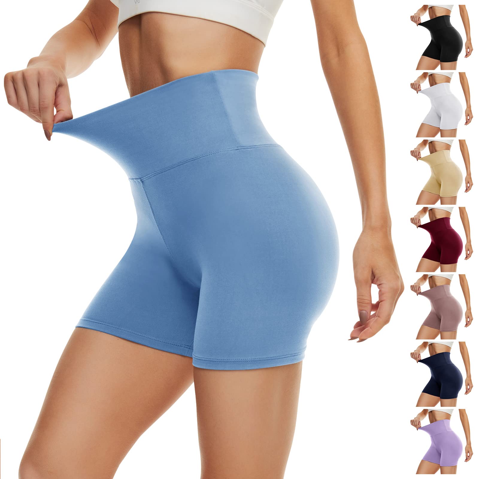 ddobb-radlerhose-damen-kurze-sporthose-high-waist-hotpants image 7