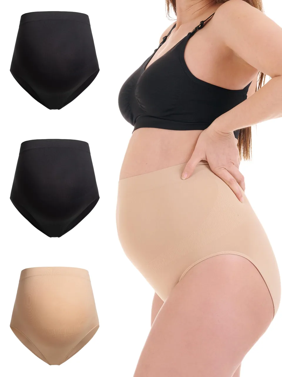 herzmutter-umstandsslips-nahtlos-3er-set-5830-schwangerschafts-unterhose-oekotex image 1