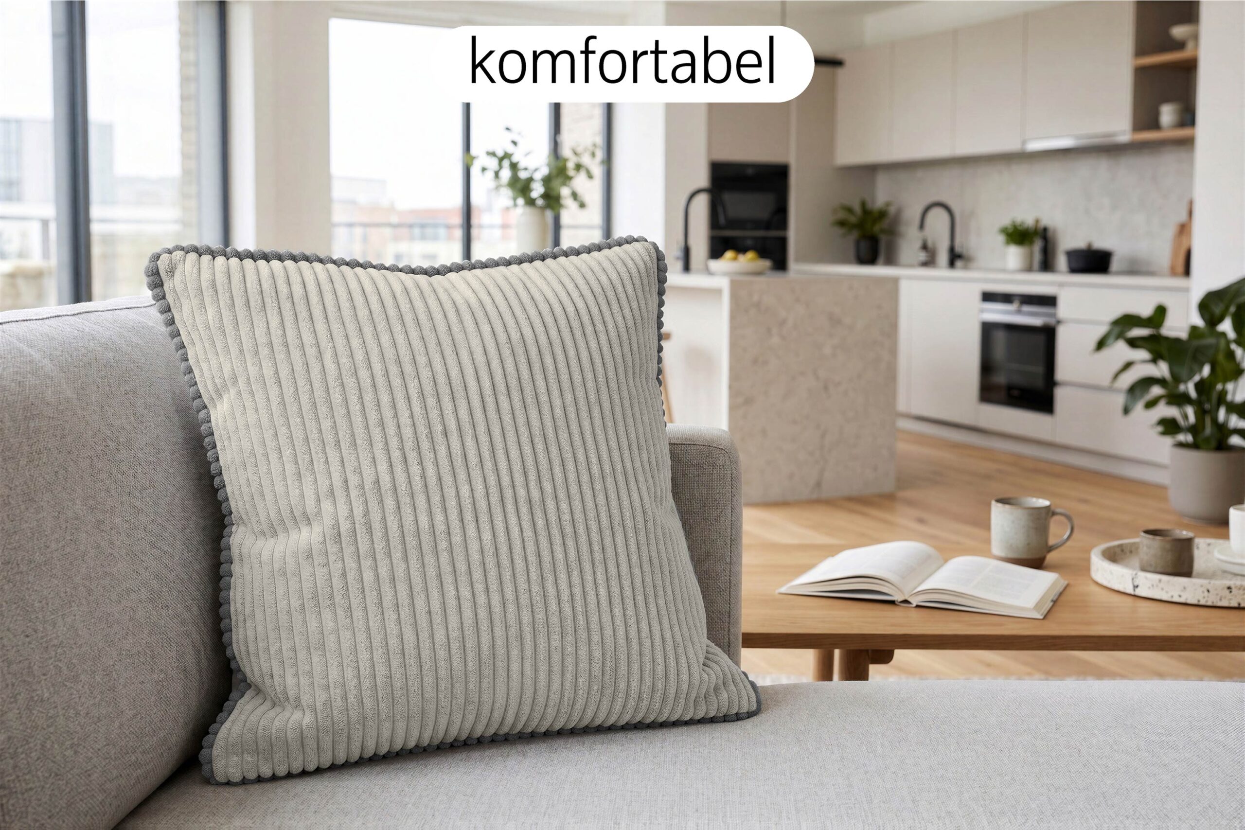amilian-zierkissen-mit-paspel-dekokissen-sofakissen-mit-f-llung-40-45-50-cm image 2