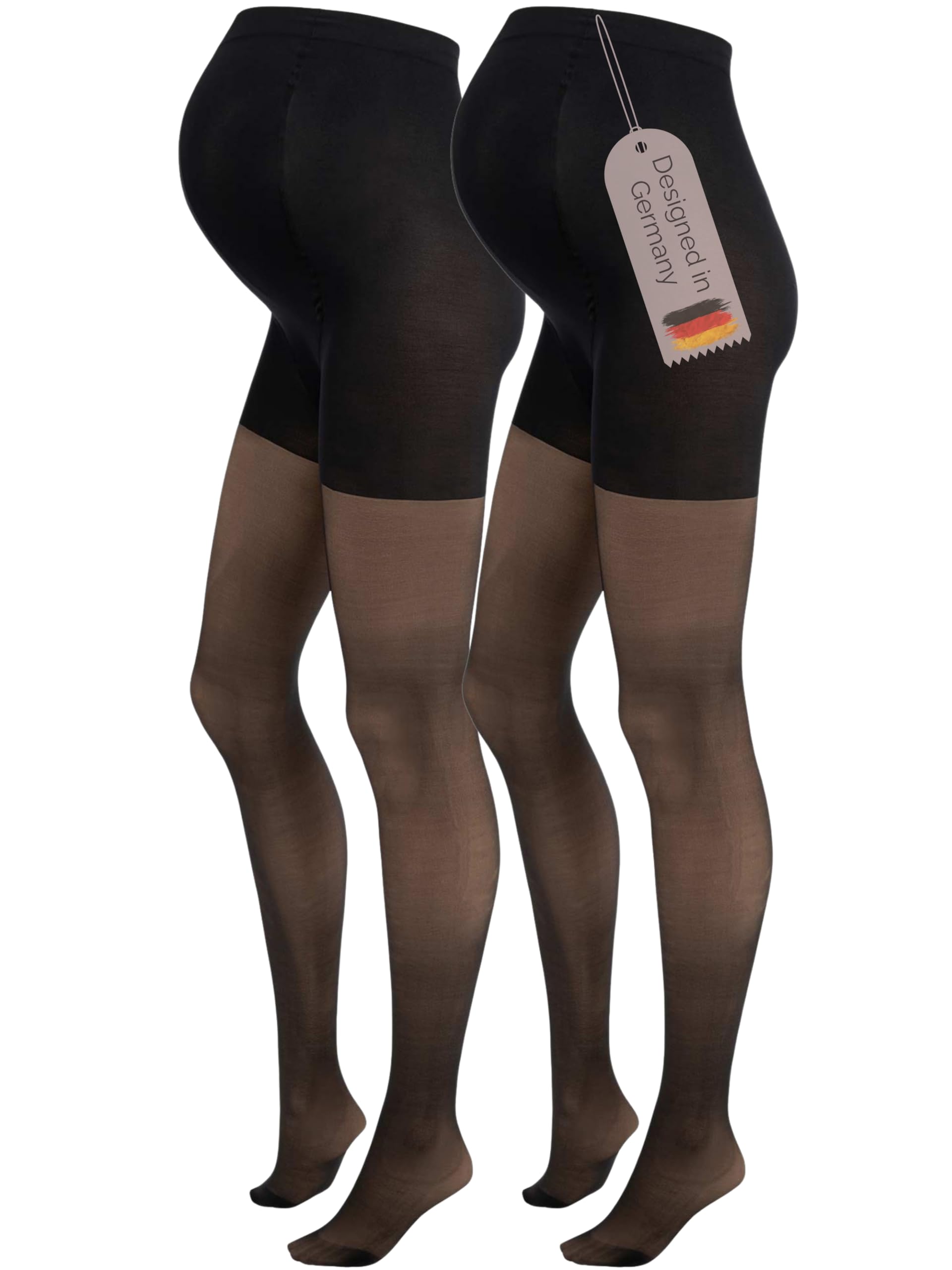 herzmutter-1200-umstandsstrumpfhose-20-den-transparent-matt-beige-schwarz image 8
