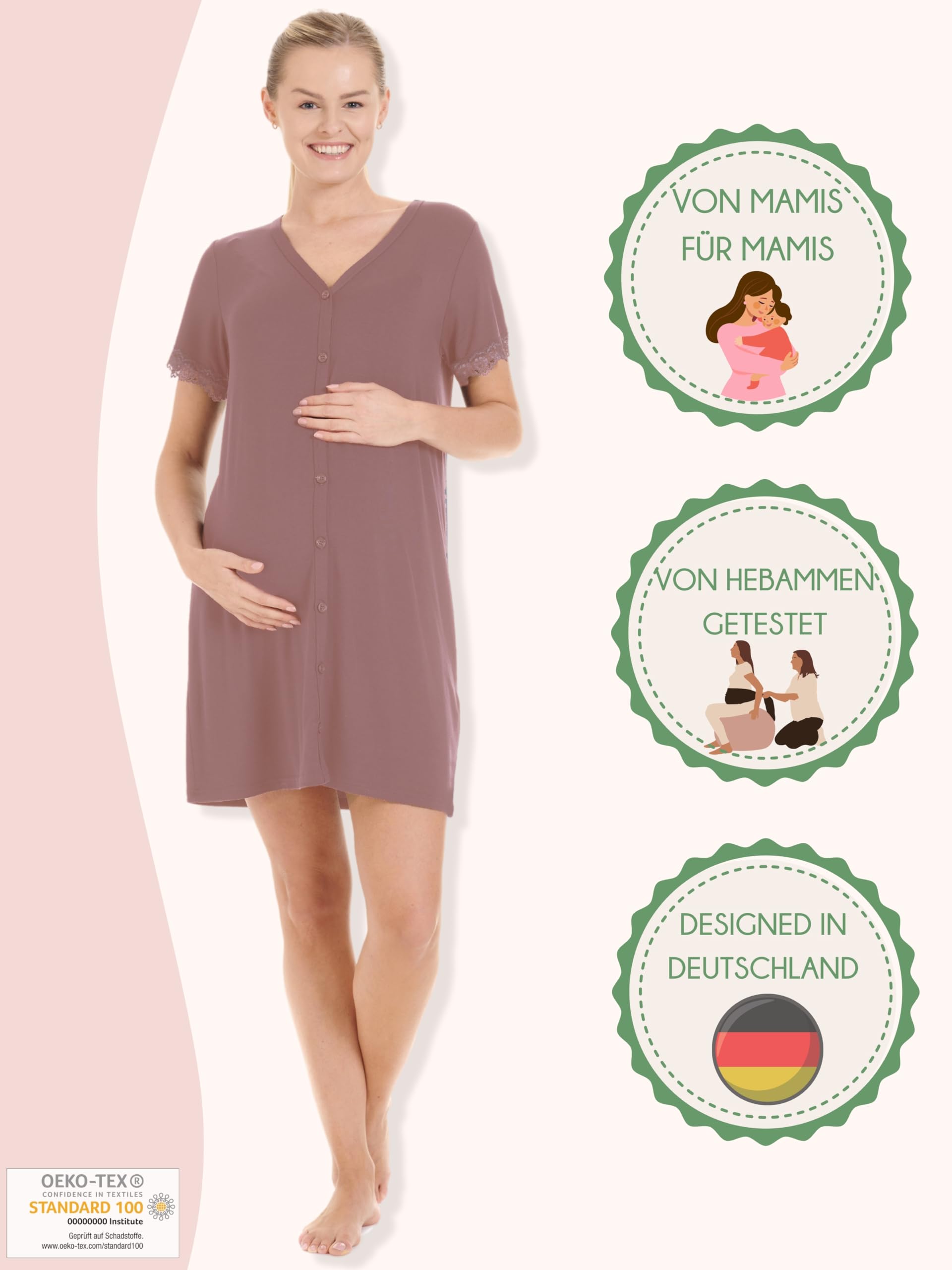 herzmutter-nachthemd-wochenbett-2850-still-nachthemd-mit-knopfleiste image 2