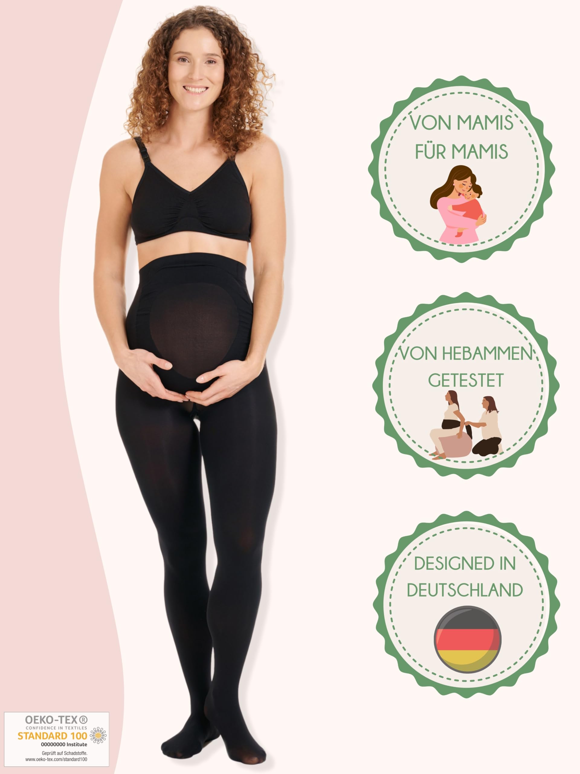 herzmutter-umstandsstrumpfhose-1300-80-den-blickdicht-matt-schwarz image 2