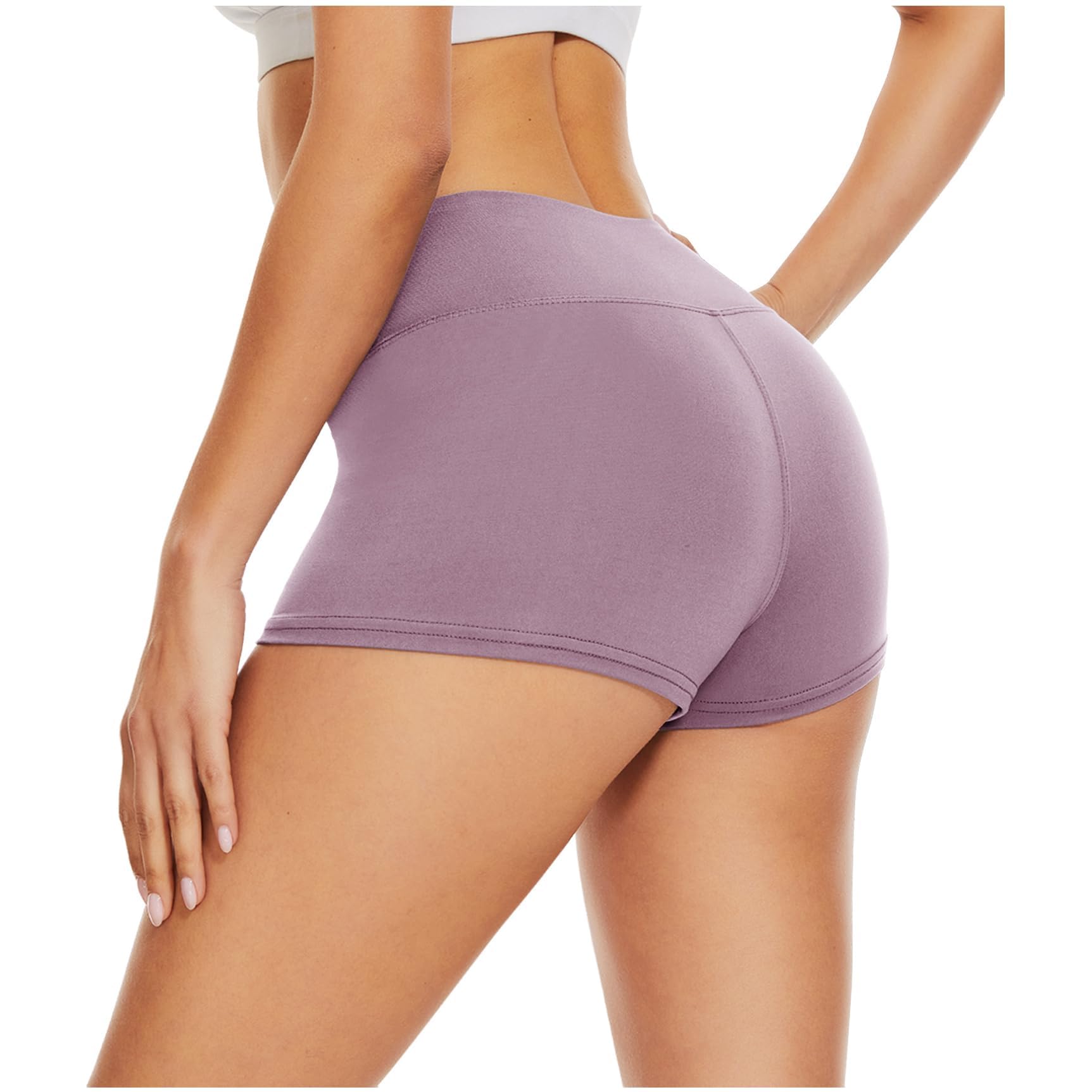 ddobb-radlerhose-damen-kurz-high-waist-2er-pack-sport-shorts image 7