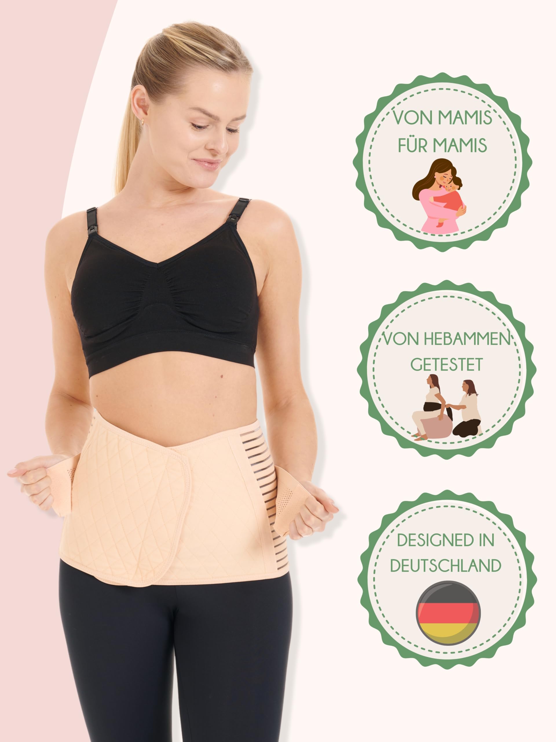 herzmutter-bauchbinde-nach-geburt-3500-postpartum-r-ckbildungsg-rtel image 2